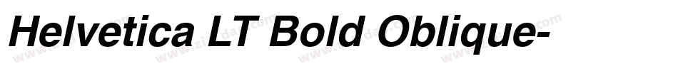 Helvetica LT Bold Oblique字体转换